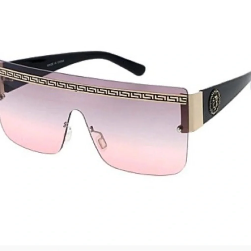 Versace Vibes Black Shield Sunglasses - Picture 8 of 12